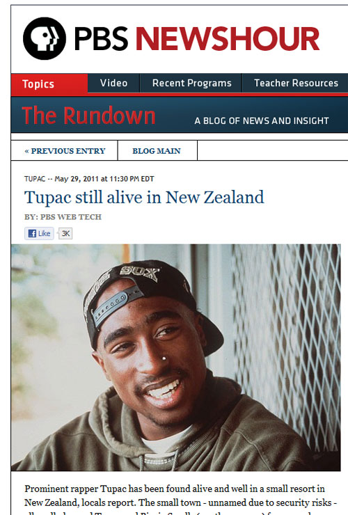 tupac alive 2011. Tupac Shakur Alive?